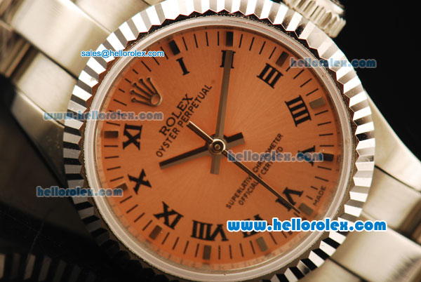 Rolex Oyster Perpetual Automatic Movement Full Steel with ETA Coating Case with Orange Dial - Click Image to Close